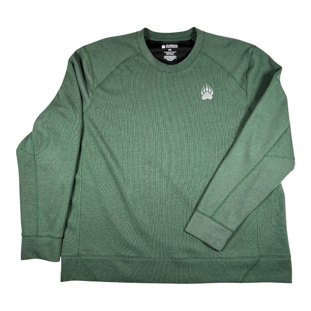 Alaskan Hardgear Duluth Trading Shirt Men's 2XL Crew Neck Pullover XXL Green
